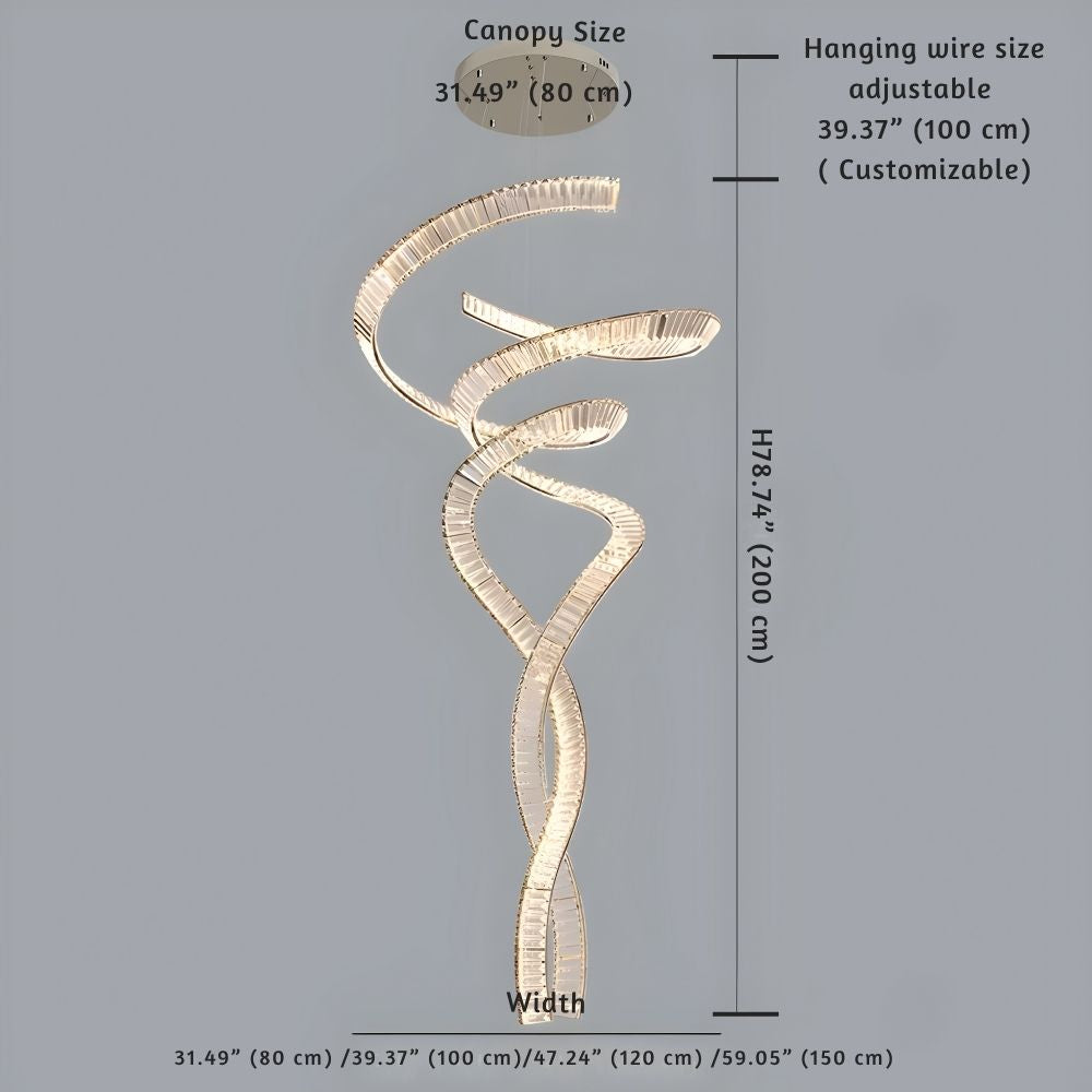 Modern Crystal Light Fixture for Staircase & Foyer & High Ceiling for high ceiling staircase and foyer lighting