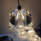 Modern Crystal Square Chandelier for Staircase for high ceiling staircase and foyer lighting
