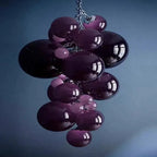 Vexo Modern Large Glass Bubble Chandelier for high ceiling staircase and foyer lighting