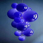 Vexo Modern Large Glass Bubble Chandelier for high ceiling staircase and foyer lighting