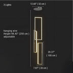 Modern Large Vertical Rectangle Chandelier For Staircase for high ceiling staircase and foyer lighting