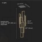 Modern Large Vertical Rectangle Chandelier For Staircase for high ceiling staircase and foyer lighting