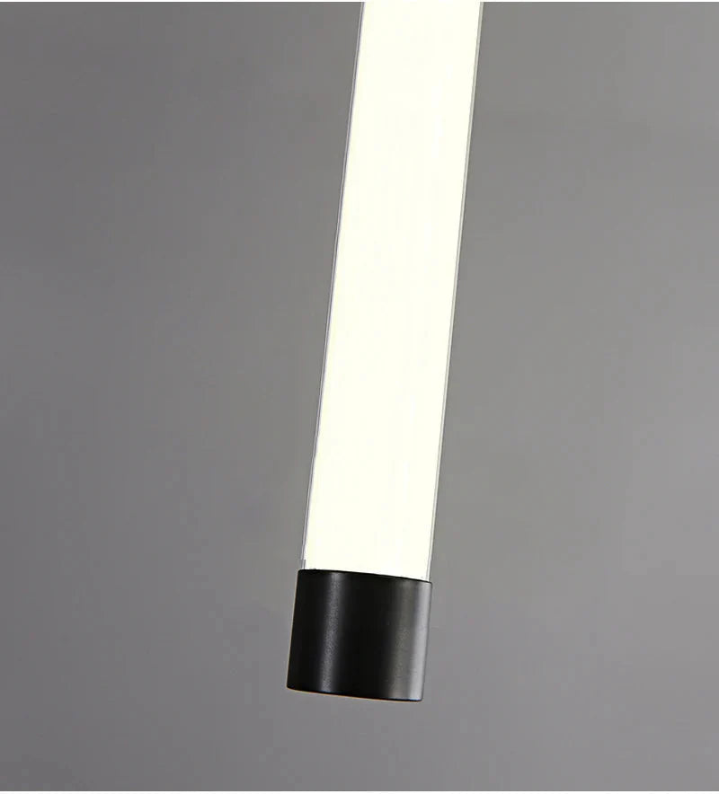 Atia Modern Long Chandelier For Staircase Black/Gold/Silver for high ceiling staircase and foyer lighting