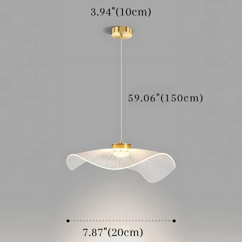 Modern Mushroom Lotus Leaf Led Chandelier for high ceiling staircase and foyer lighting