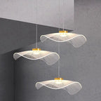 Modern Mushroom Lotus Leaf Led Chandelier for high ceiling staircase and foyer lighting