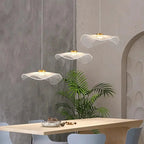 Modern Mushroom Lotus Leaf Led Chandelier for high ceiling staircase and foyer lighting