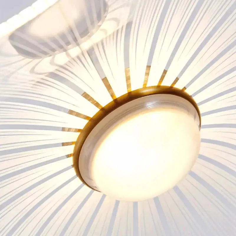Modern Mushroom Lotus Leaf Led Chandelier for high ceiling staircase and foyer lighting