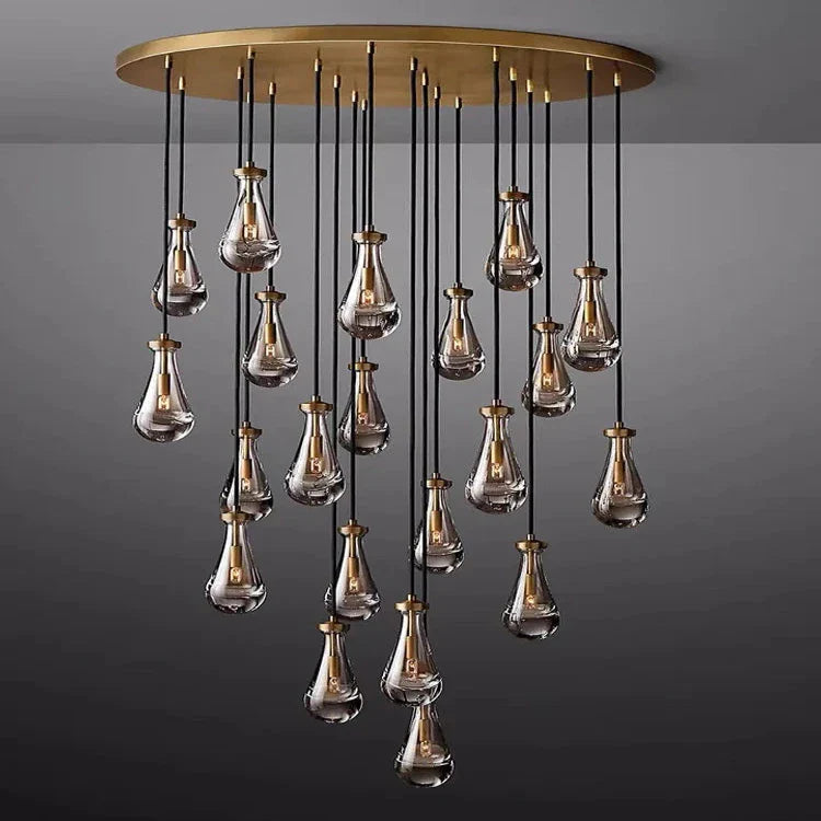 Modern Raindrop Chandelier for Foyer & Staircase for high ceiling staircase and foyer lighting