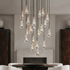 Modern Raindrop Chandelier for Foyer & Staircase for high ceiling staircase and foyer lighting