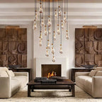 Modern Raindrop Chandelier for Foyer & Staircase for high ceiling staircase and foyer lighting