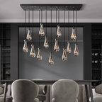 Modern Raindrop Chandelier for Foyer & Staircase for high ceiling staircase and foyer lighting