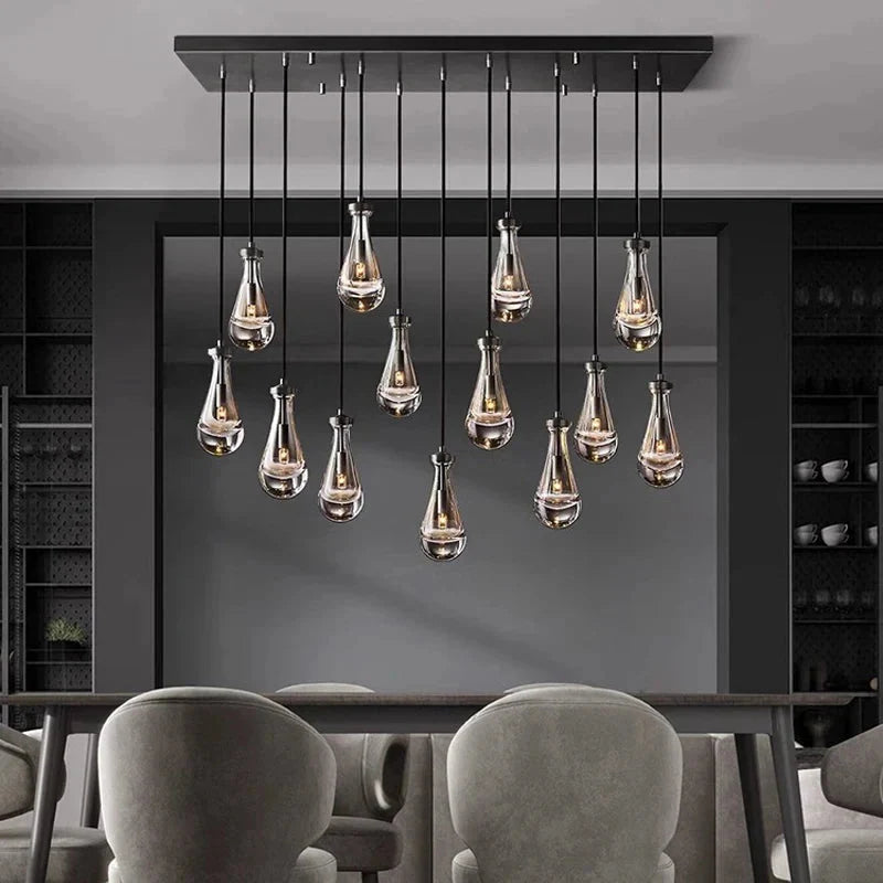 Modern Raindrop Chandelier for Foyer & Staircase for high ceiling staircase and foyer lighting