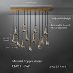 Modern Raindrop Chandelier for Foyer & Staircase for high ceiling staircase and foyer lighting