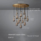 Modern Raindrop Chandelier for Foyer & Staircase for high ceiling staircase and foyer lighting