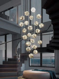 Modern Spiral Chandelier for Staircase for high ceiling staircase and foyer lighting