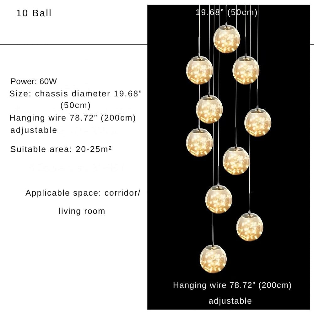Modern Spiral Chandelier for Staircase for high ceiling staircase and foyer lighting