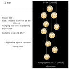 Modern Spiral Chandelier for Staircase for high ceiling staircase and foyer lighting