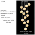 Modern Spiral Chandelier for Staircase for high ceiling staircase and foyer lighting