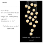 Modern Spiral Chandelier for Staircase for high ceiling staircase and foyer lighting