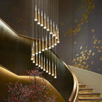 Modern Staircase Chandelier Lighting for high ceiling staircase and foyer lighting