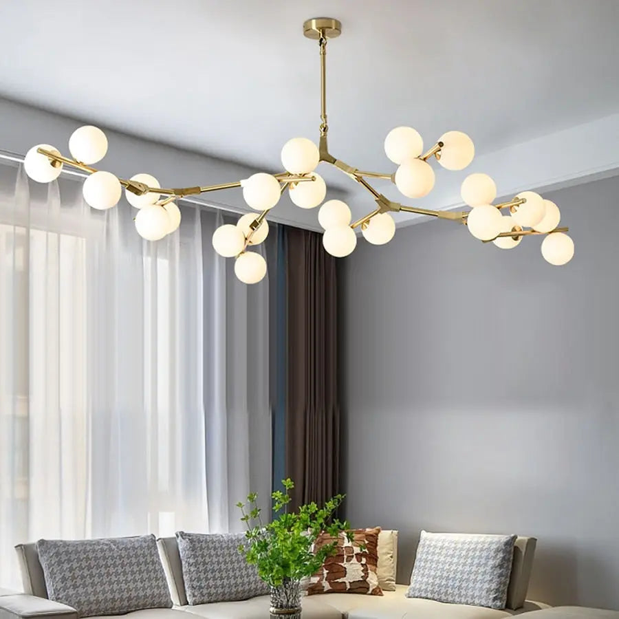 Lio Globe Tree Branch Chandelier by Bling Lighting Studio