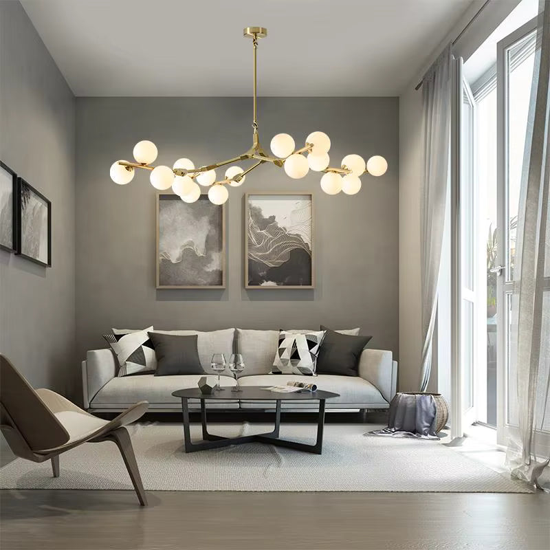 Lio Globe Tree Branch Chandelier by Bling Lighting Studio