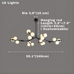 Lio Globe Tree Branch Chandelier by Bling Lighting Studio