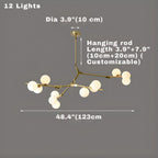 Lio Globe Tree Branch Chandelier by Bling Lighting Studio