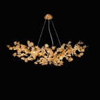 Branch Modern Leaf Linear Chandelier by Bling Lighting Studio