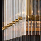 Modern Rectangular Linear Chandelier by Bling Lighting Studio