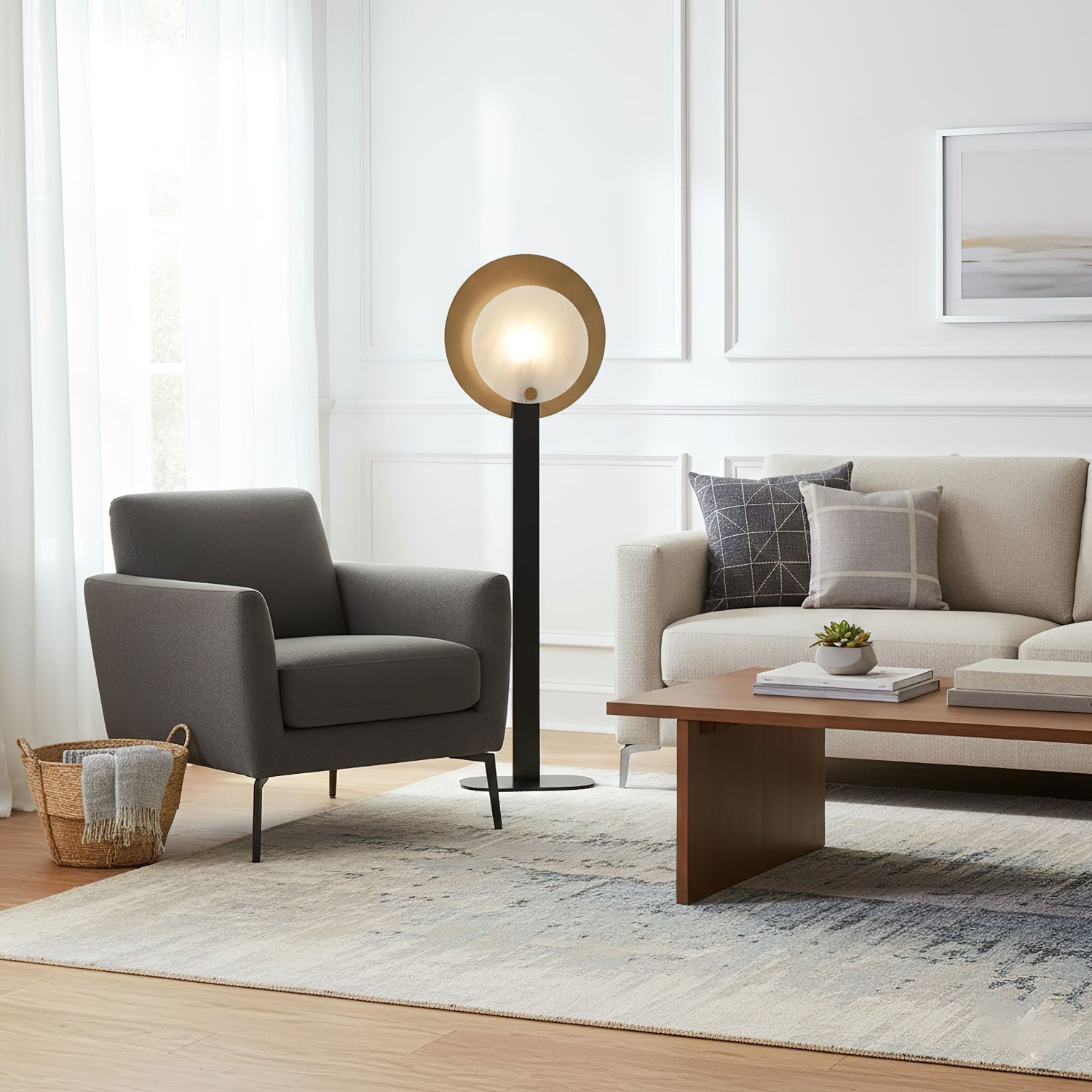 Mosaic Elegance Alabaster Floor Lamp by Bling Lighting Studio