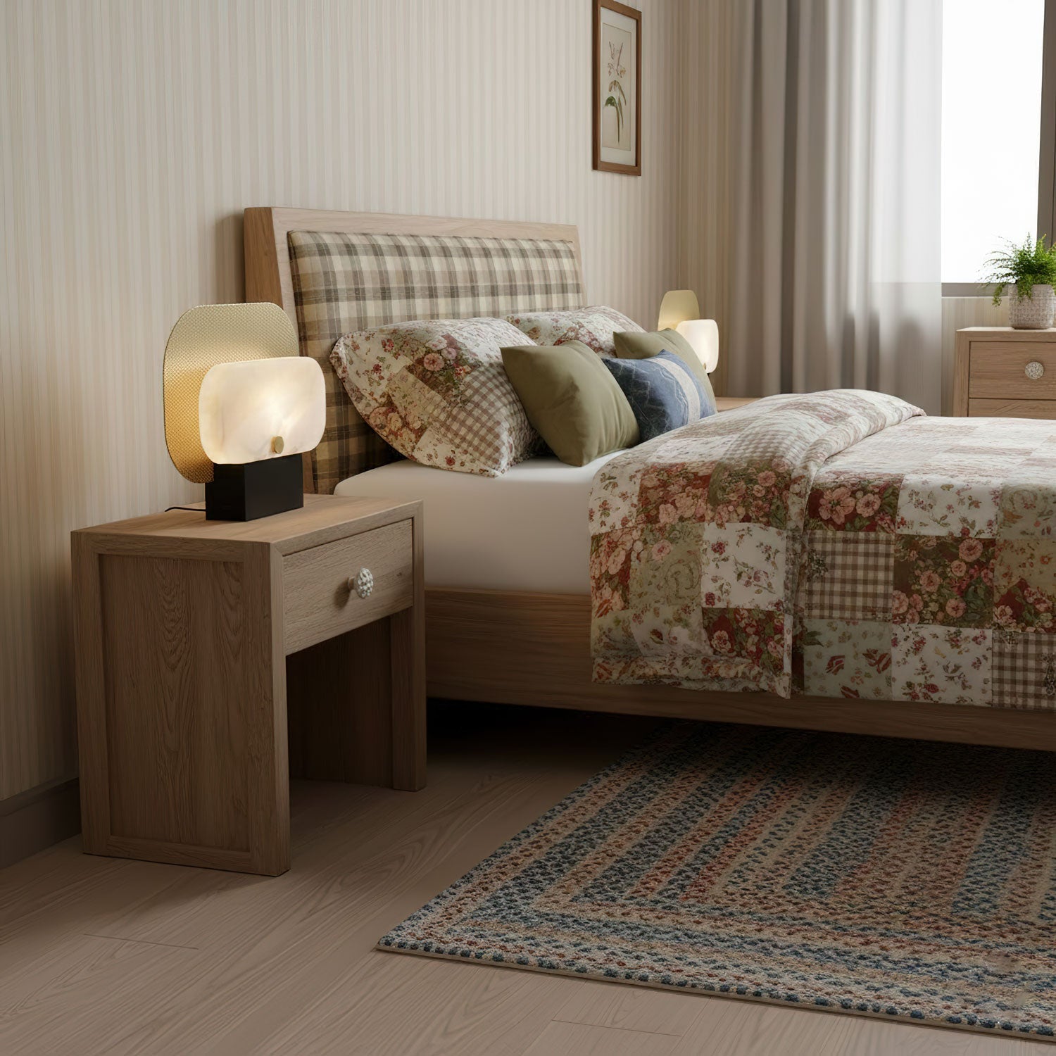 Mosaic Elegance Alabaster Table Lamp by Bling Lighting Studio