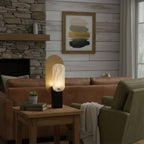 Mosaic Elegance Alabaster Table Lamp by Bling Lighting Studio