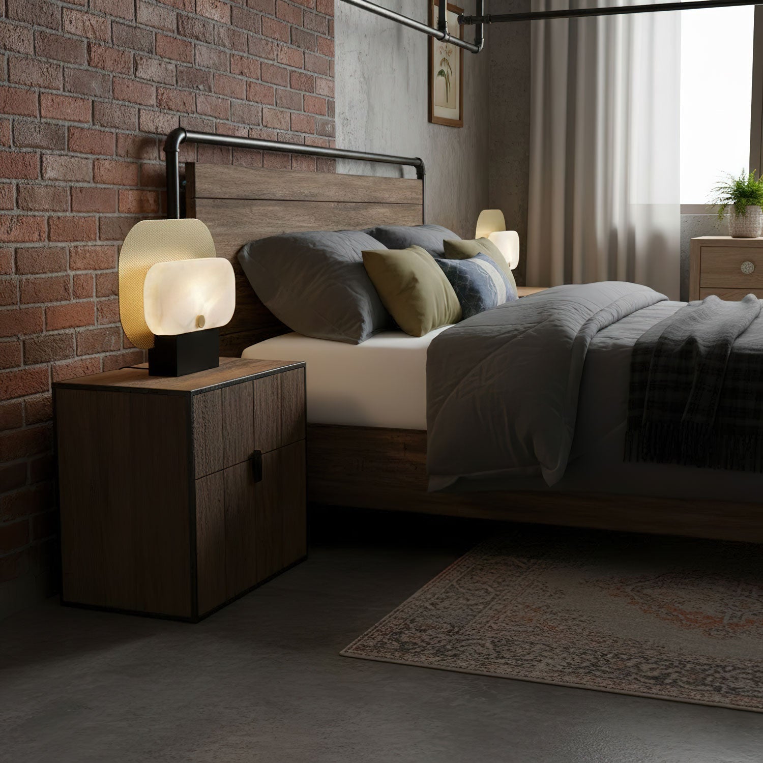 Mosaic Elegance Alabaster Table Lamp by Bling Lighting Studio
