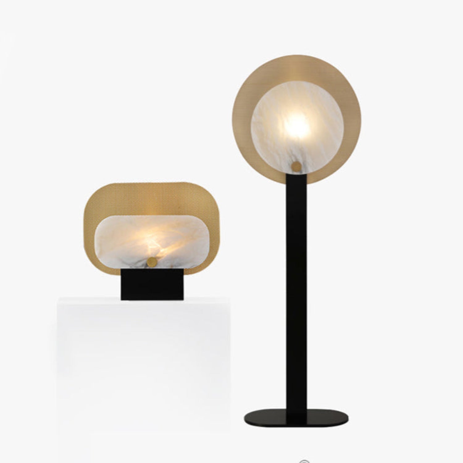 Mosaic Elegance Alabaster Floor Lamp by Bling Lighting Studio