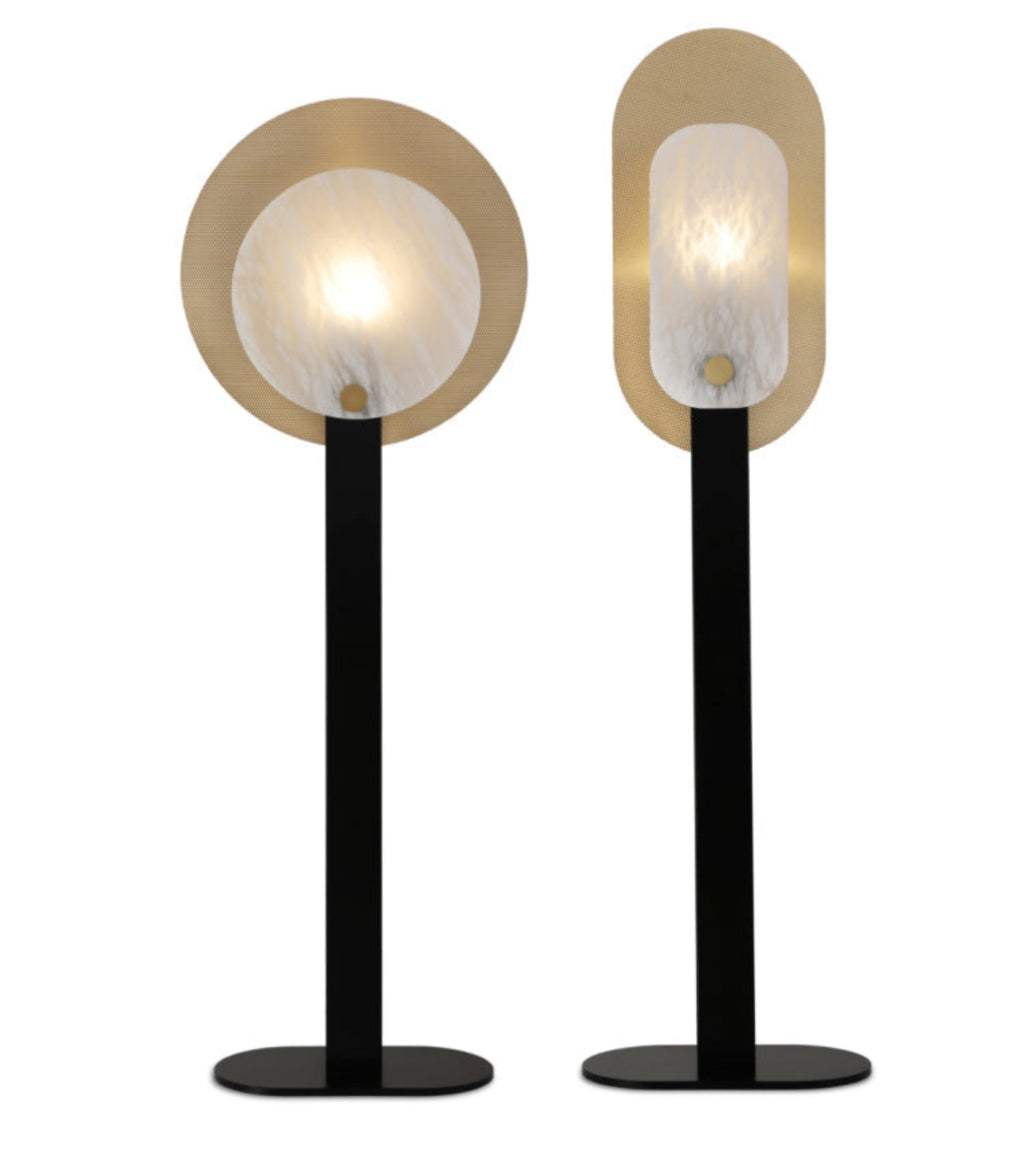 Mosaic Elegance Alabaster Floor Lamp by Bling Lighting Studio