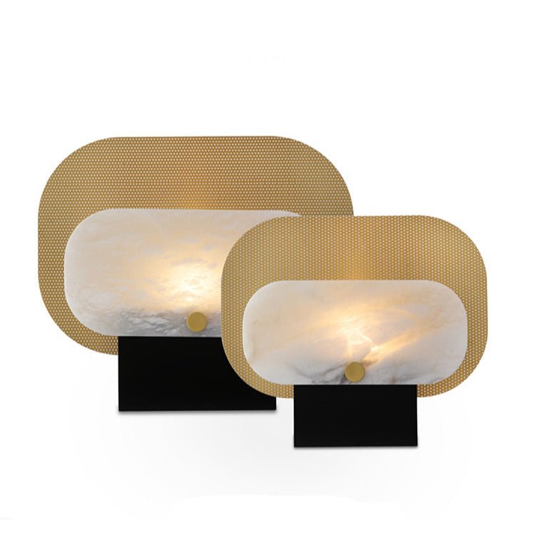 Mosaic Elegance Alabaster Table Lamp by Bling Lighting Studio