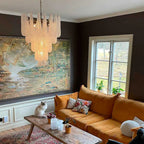 Vintage Transparent Murano Glass Petals Drop Chandelier product image
