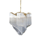 Murano Shaded Trasparent Prism Chandelier by Bling Lighting Studio