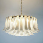 Murano Transparent Glass Petal Chandelier product image