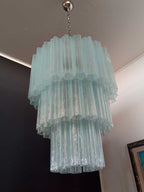 Murano-Style Chandelier – 52 tubes – Opal