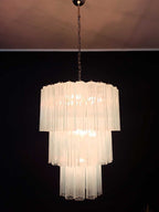 Murano-Style Chandelier – 52 tubes – Opal