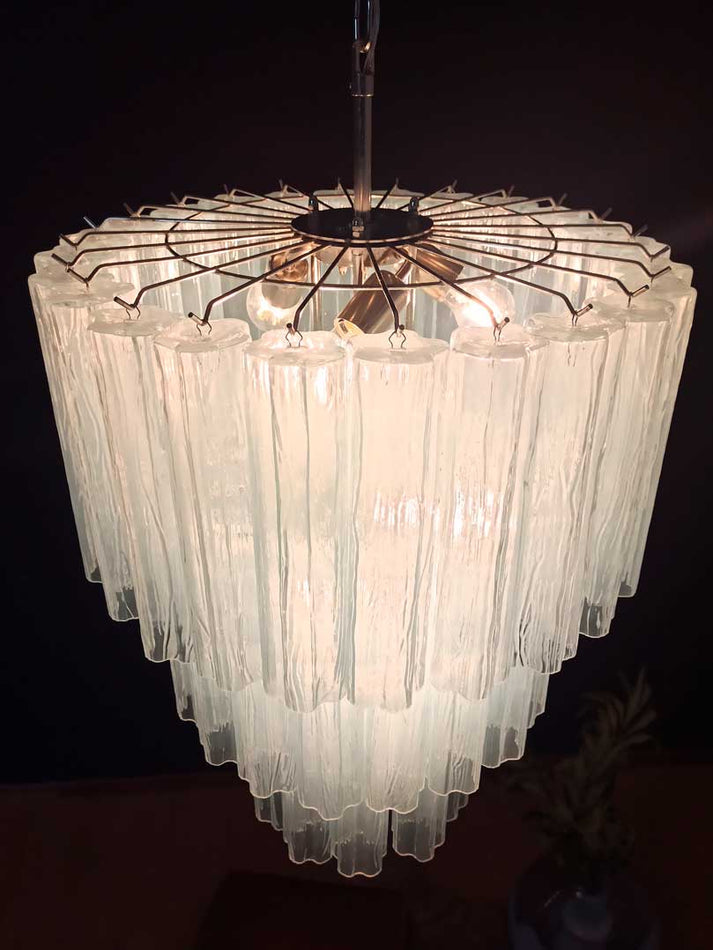 Murano-Style Chandelier – 52 tubes – Opal
