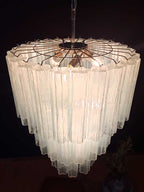 Murano-Style Chandelier – 52 tubes – Opal
