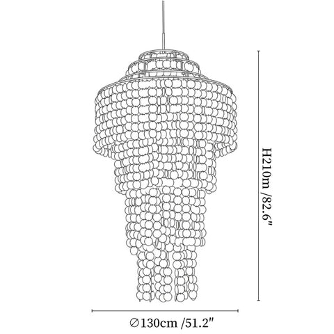 Modern Nerida Shell Chandelier