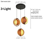 Nia Wood Staircase Chandelier for high ceiling staircase and foyer lighting