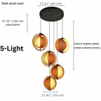 Nia Wood Staircase Chandelier for high ceiling staircase and foyer lighting
