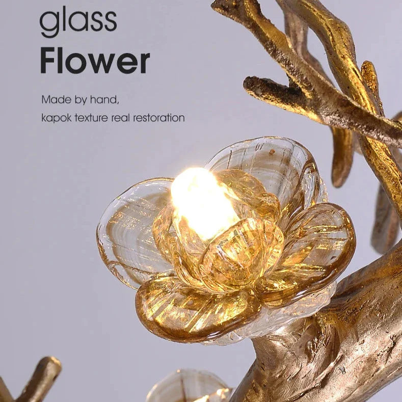Mona Crystal Flower Branch Chandelier by Bling Lighting Studio