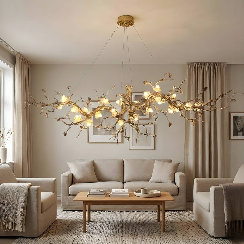 Mona Crystal Flower Branch Chandelier for Staircase by Bling Lighting Studio