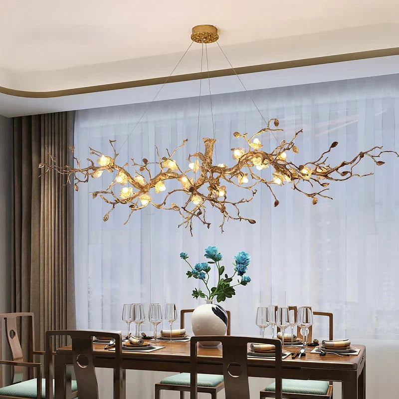Mona Crystal Flower Branch Chandelier for Staircase additional product view